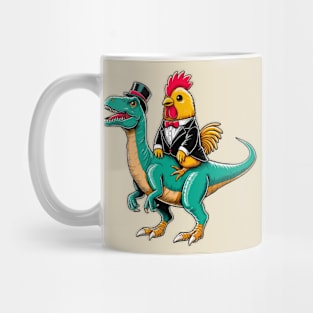 Tuxedo Rooster Dino Mug